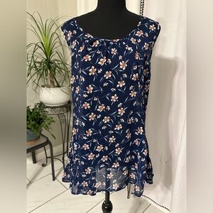 Old Navy Navy Floral Camisole